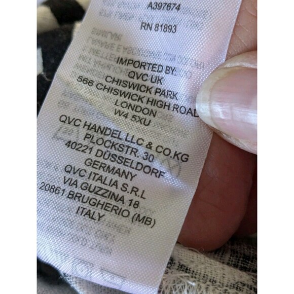 J Jason Wu Romper Women's sz 2X Linen Blend Black White Hawaiian Botanical Zip - Picture 16 of 16